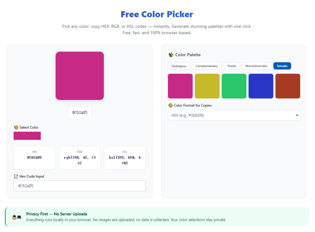 Free Color Picker No Installation