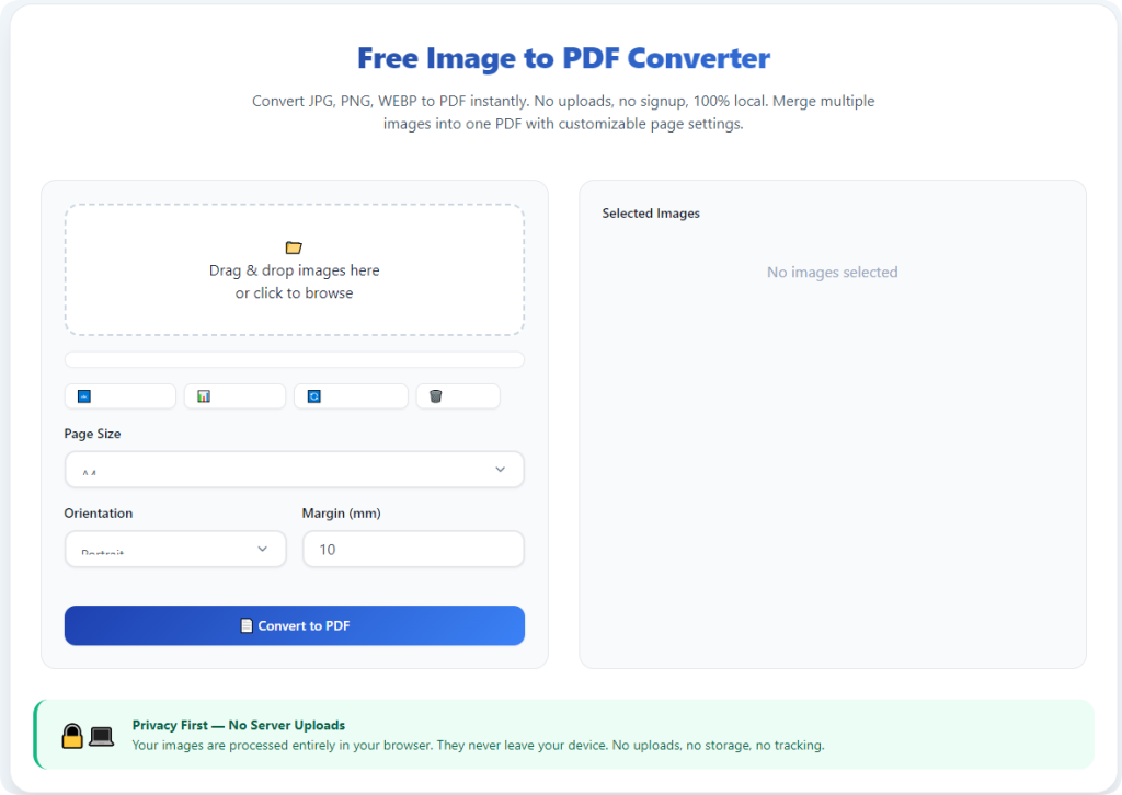 Free Image to PDF Converter No Signup Needed