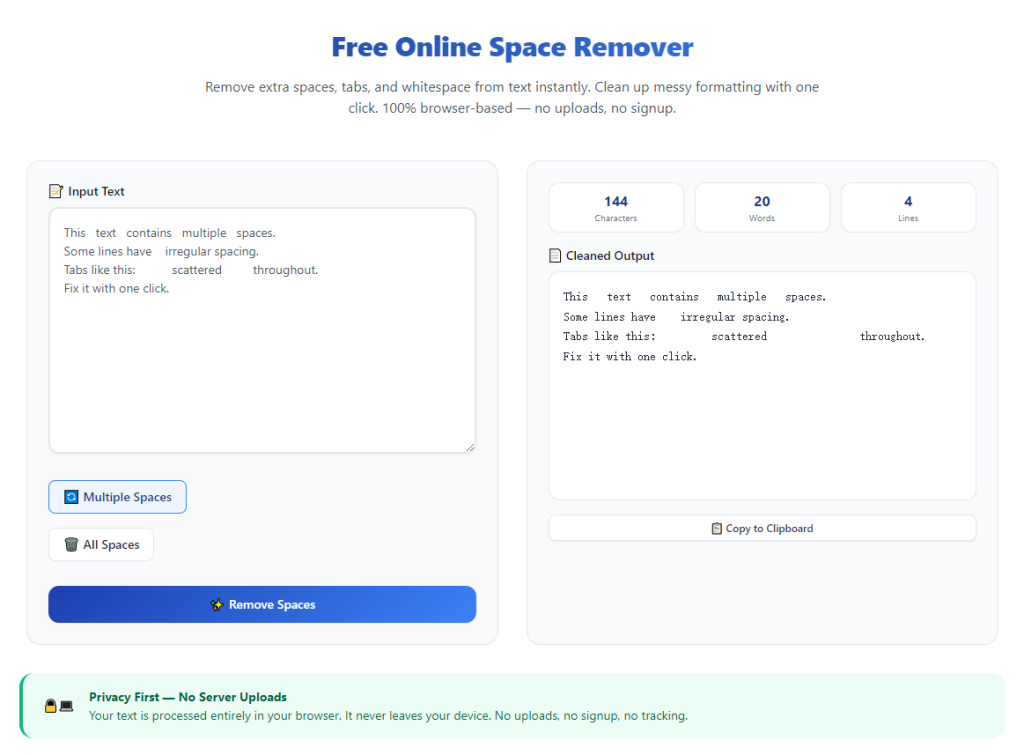 Free Space Remover No Registration Required