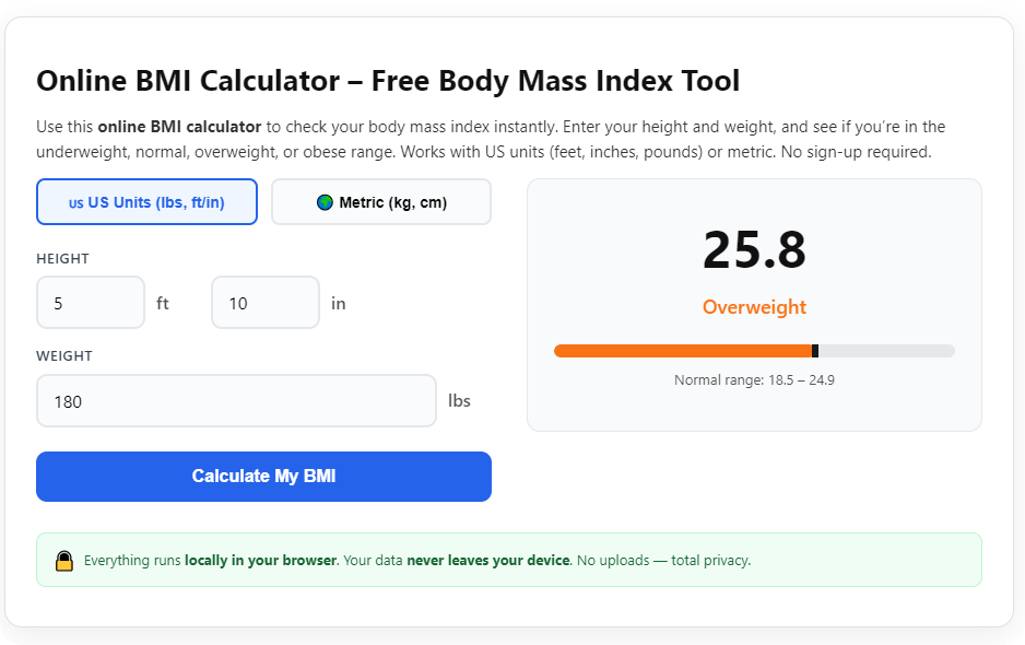 How to use BMI calculator correctly