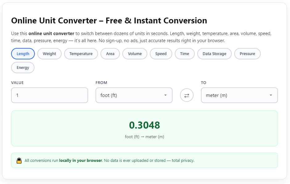 Online Unit Converter
