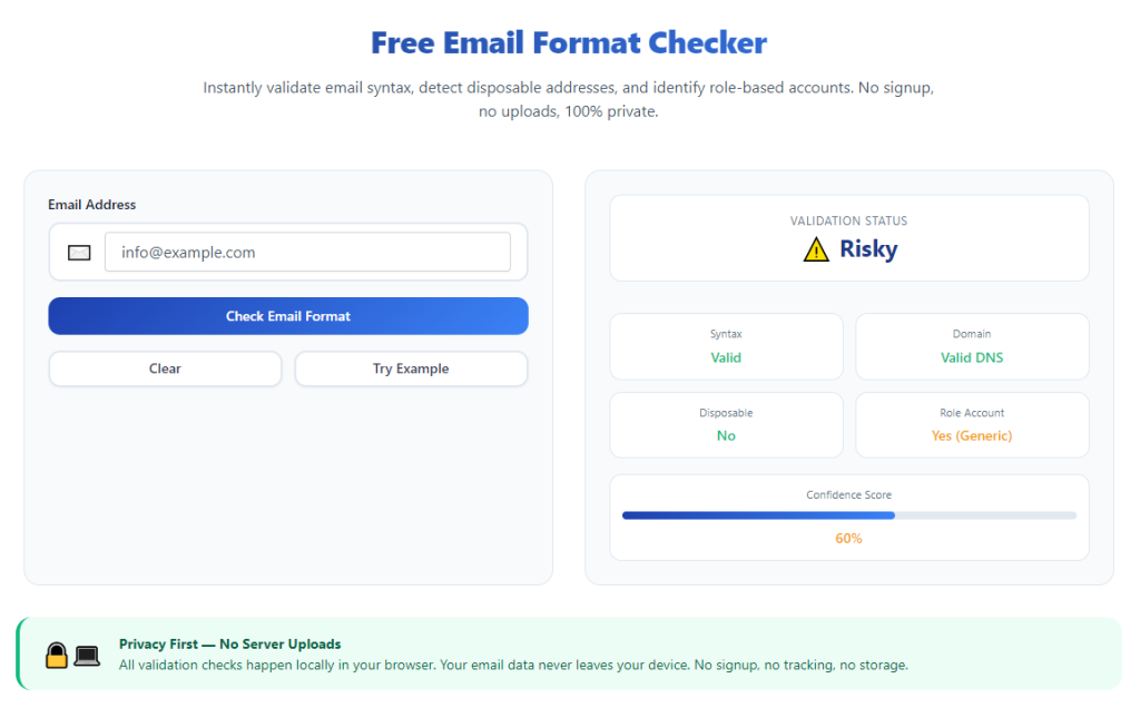 Free Email Format Checker No Download
