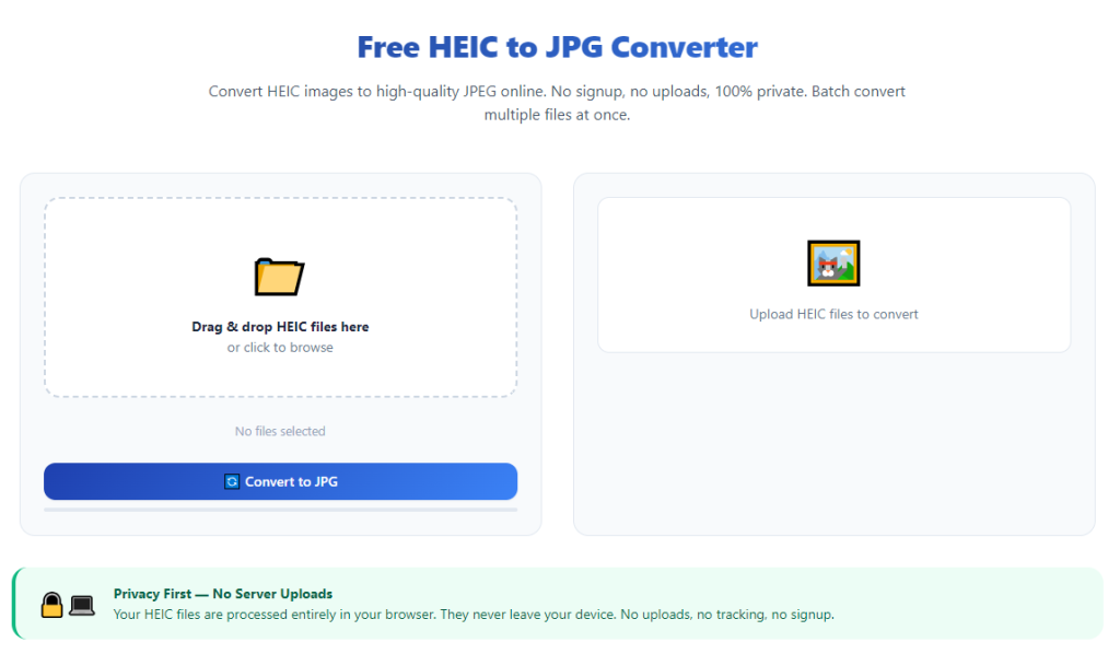 HEIC to JPG Converter Batch Multiple Images Free