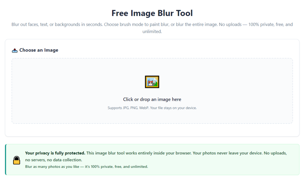 How to Use Image Blur Tool to Hide Faces Online