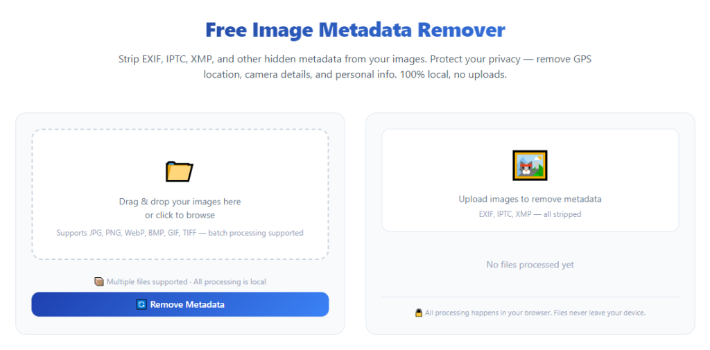 Image Metadata Remover Bulk Photo Processing Free