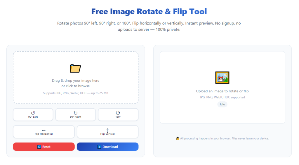 Image Rotate & Flip Tool for Bulk Picture Adjustment
