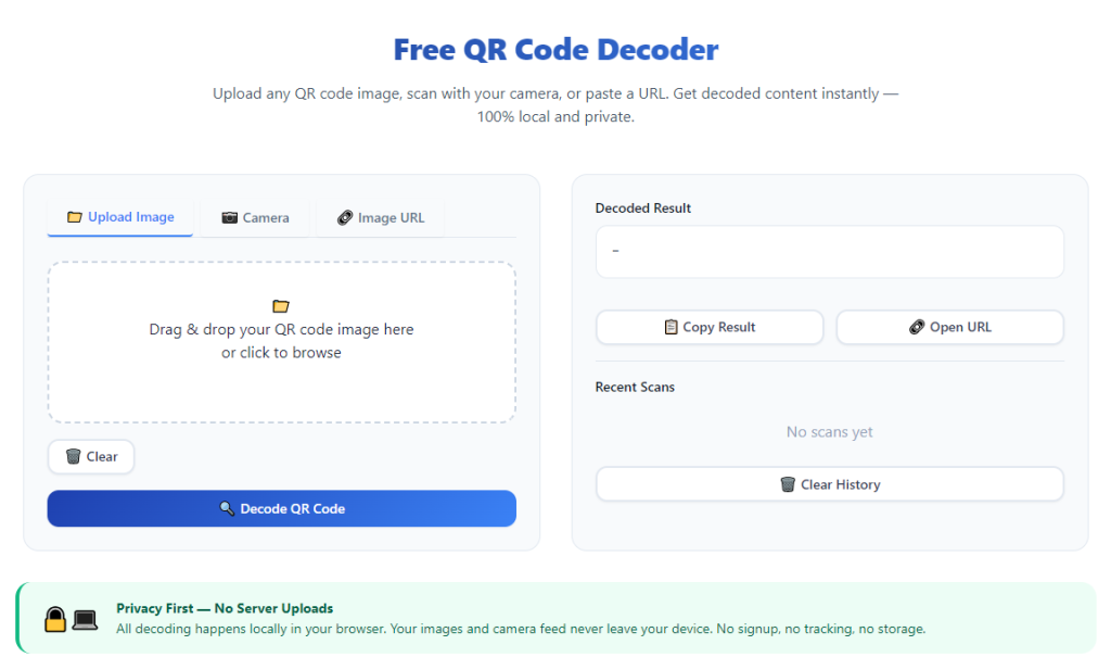 Free QR Code Decoder No Registration