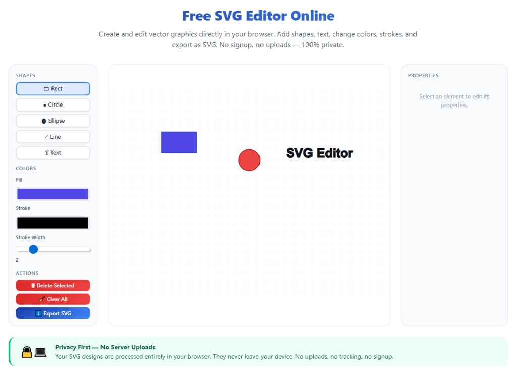 SVG Editor Online No Signup No Watermark Export