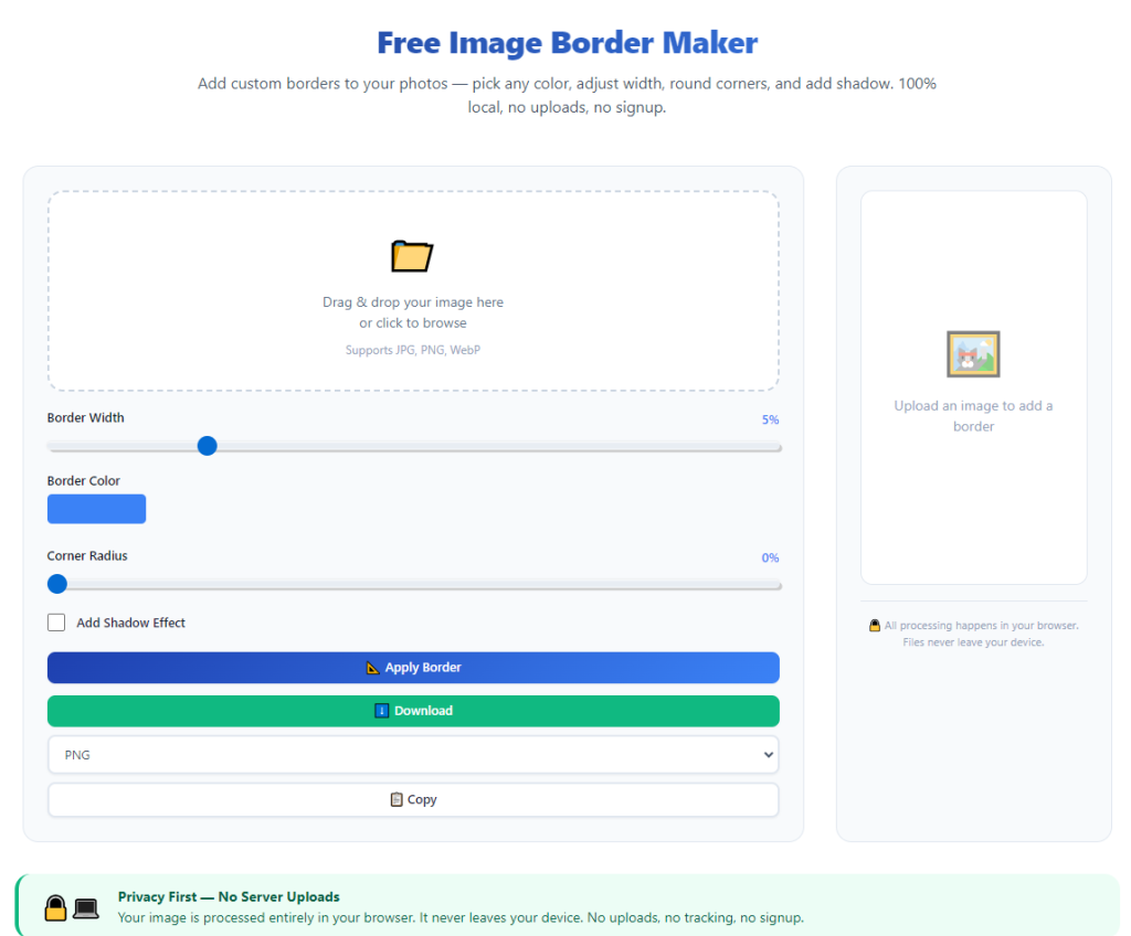 Image border maker for white Instagram frames