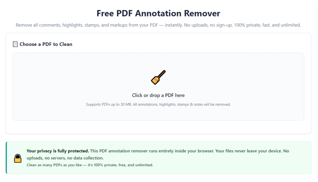 PDF Annotation Remover Batch Process Multiple PDFs